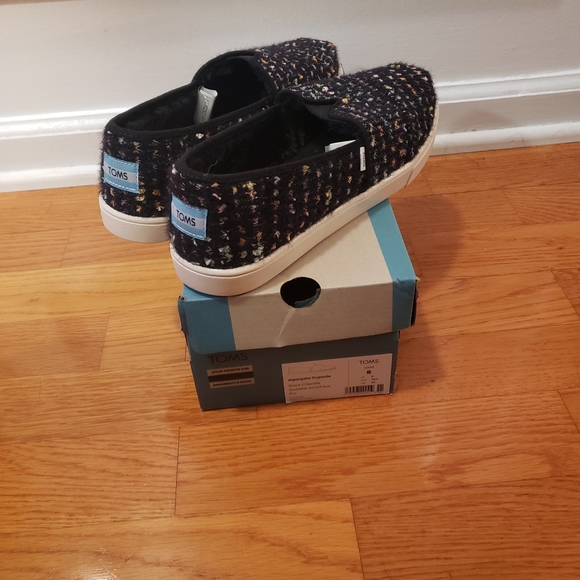 TOMS Black Chenille Alpargata Cupsole - Picture 4 of 11